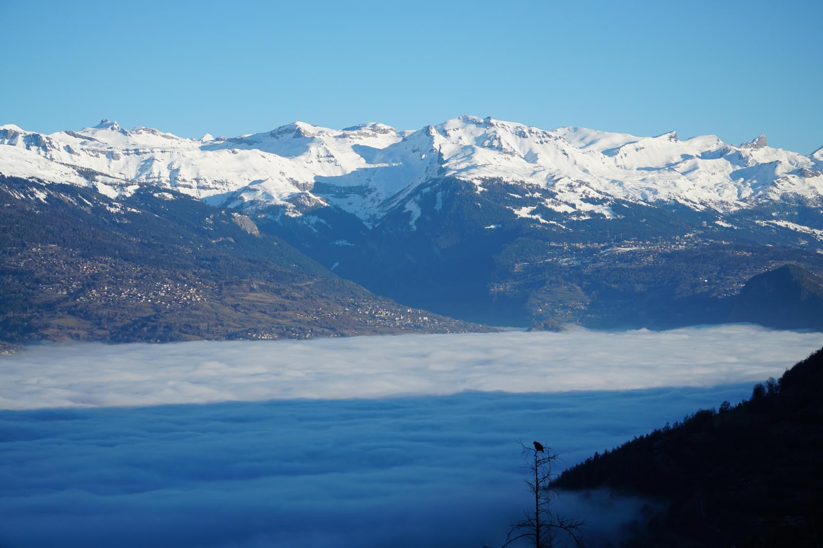 Winterlandschap richting Siviez